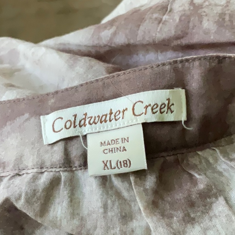 ColdWater Creek Sheer XL(18) Tunic Top W/XL Purple Tank Top - Picture 6 of 11